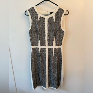 BCBG MAXAZRIA "Rumor" White & Black Lace Dress